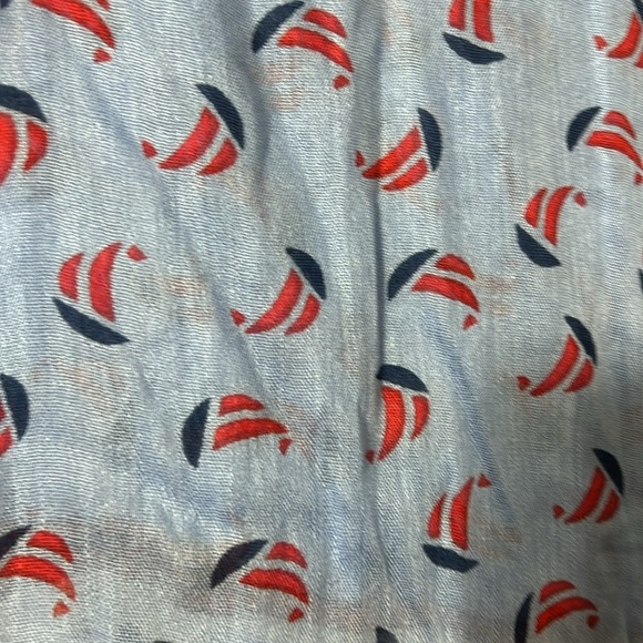 Look Blue and Red Nautical Scarf/Wrap - Picture 2 of 5